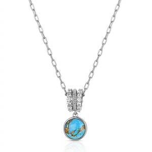 NEW MONTANA SILVERSMITHS women's trailing necklace in turquoise